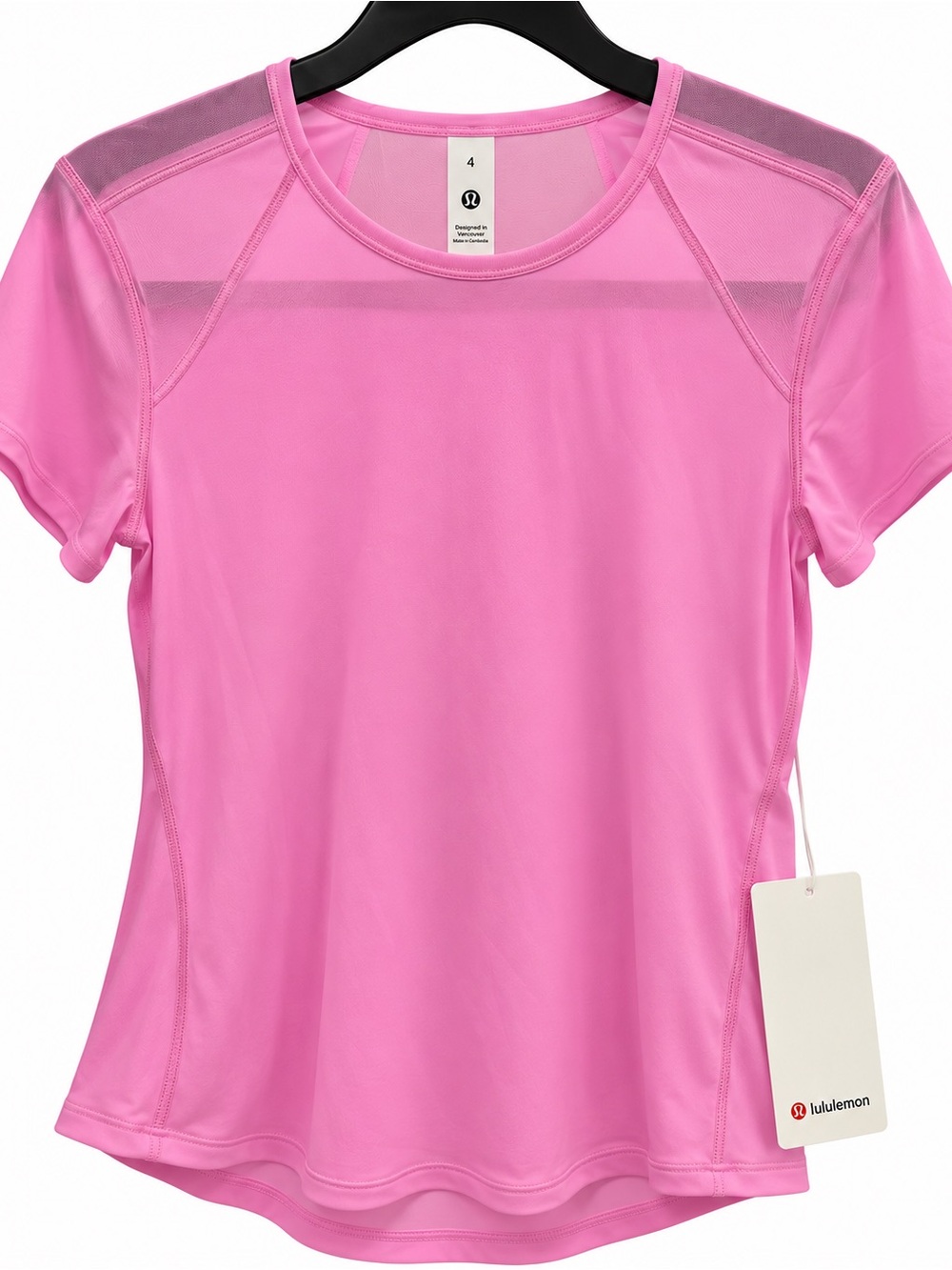 Lululemon Sculpt Short Sleeve in Vital Pink, size 4, brand new with tags.